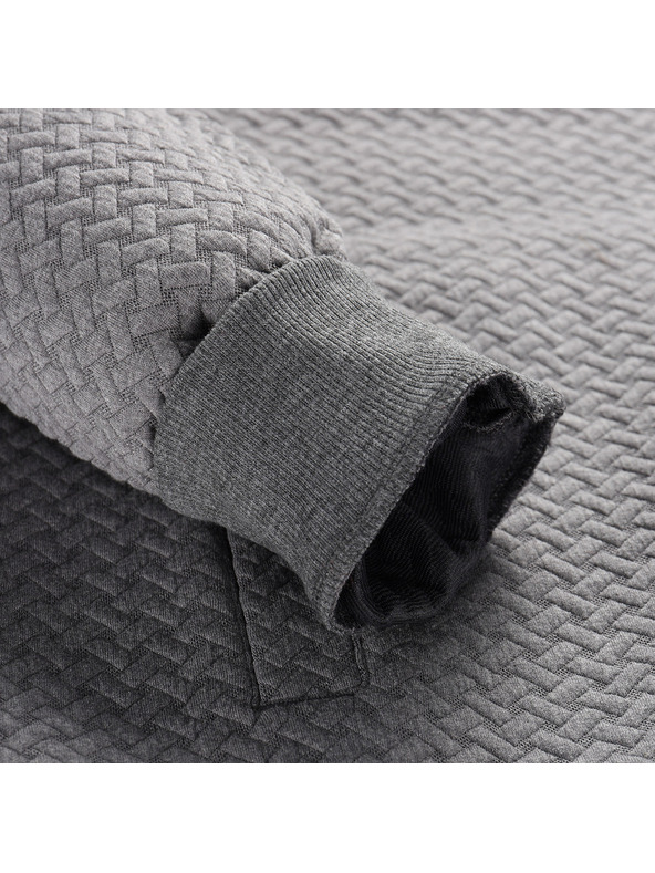 ALPINE PRO Moška jopa s kapuco ALPINE PRO LEL dk.true gray