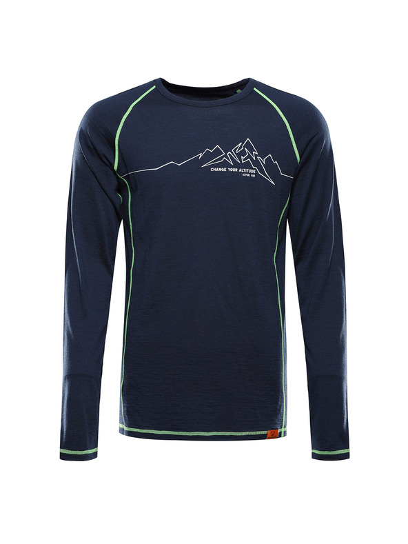 ALPINE PRO Moško merino majico ALPINE PRO MEREN moonlit ocean