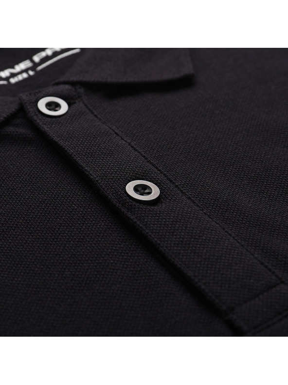 ALPINE PRO Majica s ovratnikom in gumbi ALPINE PRO GERBE black varianta pa