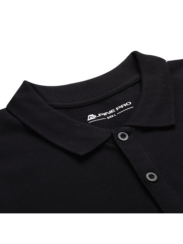 ALPINE PRO Majica s ovratnikom in gumbi ALPINE PRO GERBE black varianta pa