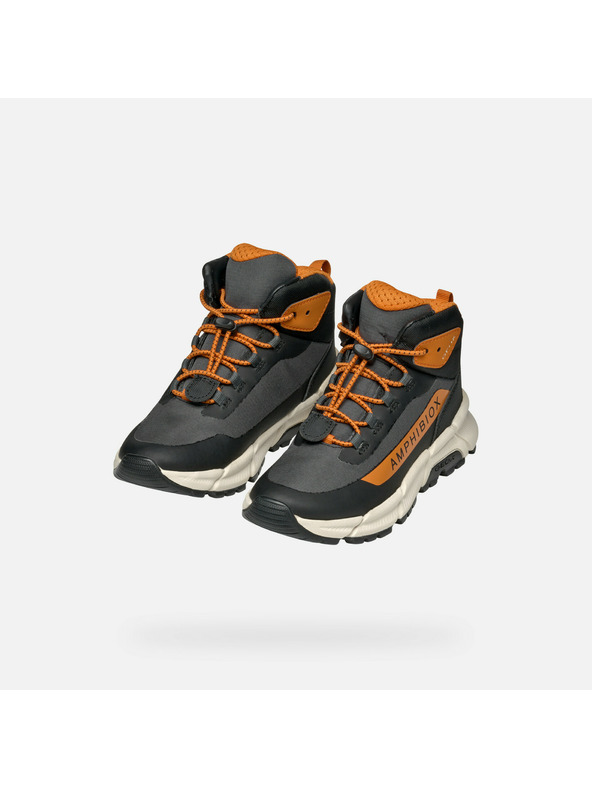 Geox Črni fantovski gležnjarji Geox Flexyper Plus