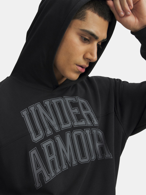 Under Armour Moški pulover  Under Armour UA Rival LW Graphic Hoodie-BLK
