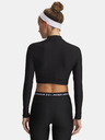 Under Armour Ženska majica Under Armour HeatGear Crop Mock LS-BLK