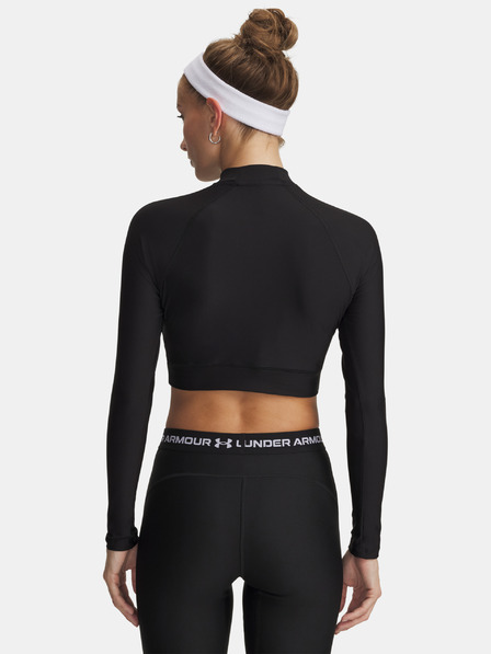 Under Armour Ženska majica Under Armour HeatGear Crop Mock LS-BLK
