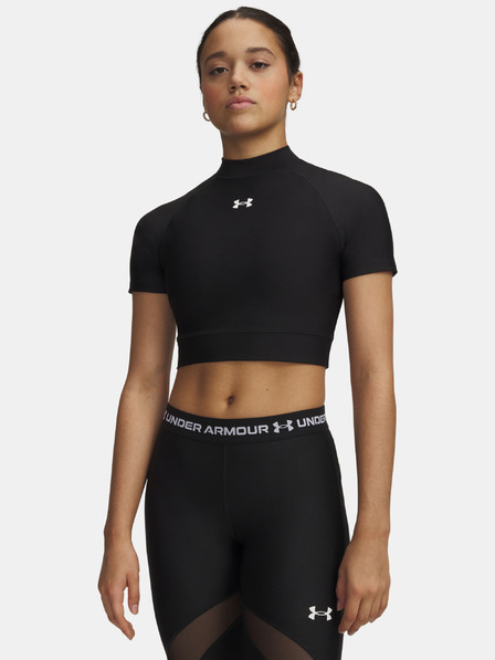 Under Armour Ženska majica Under Armour HeatGear Crop Mock SS-BLK