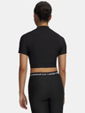 Under Armour Ženska majica Under Armour HeatGear Crop Mock SS-BLK