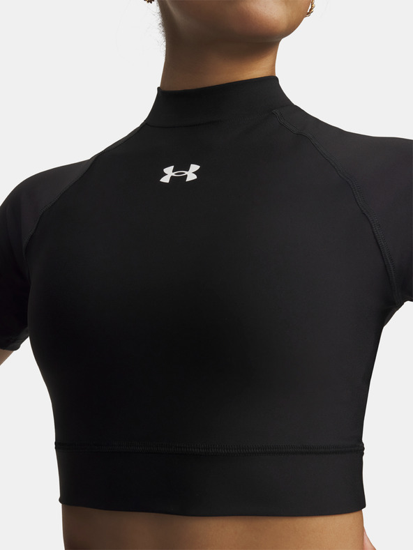 Under Armour Ženska majica Under Armour HeatGear Crop Mock SS-BLK