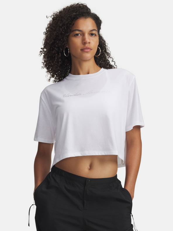 Under Armour Ženska majica Under Armour UA W WM CROP SS-WHT