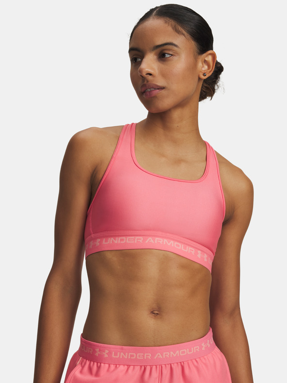 Under Armour Ženski nedrček  Under Armour Crossback Mid Bra-PNK