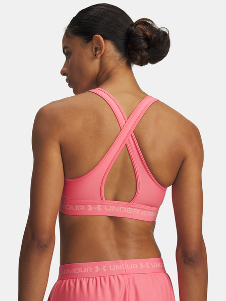 Under Armour Ženski nedrček  Under Armour Crossback Mid Bra-PNK