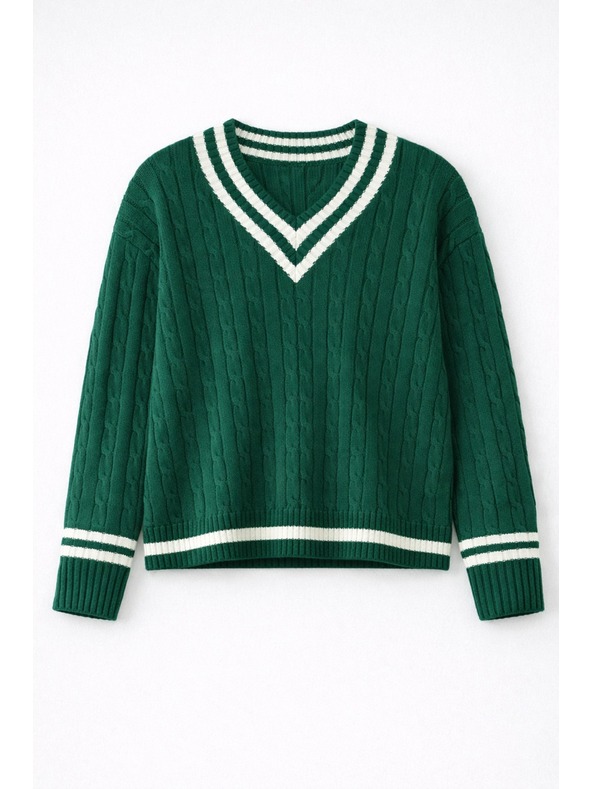 GAP Bombažni pulover z V-izrezom GAP