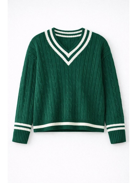 GAP Bombažni pulover z V-izrezom GAP