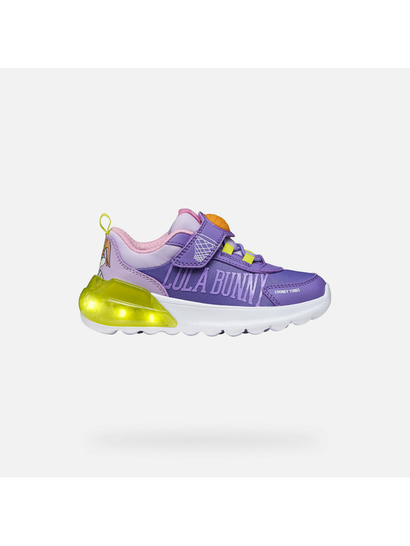 Geox Vijolični deklinski svetleči čevlji Geox Activart Illuminus