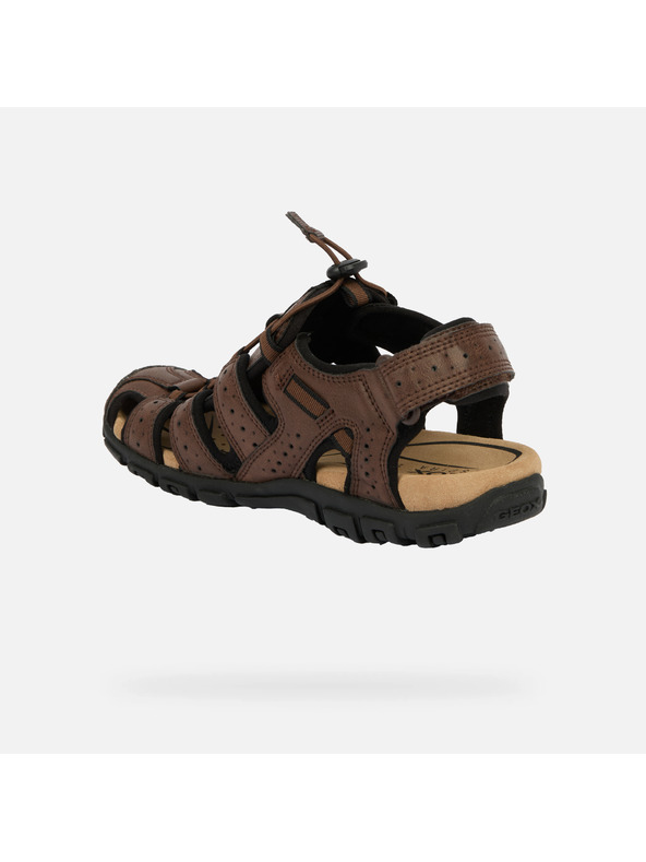 Geox Temno rjavi moški sandali Geox Omo Sandal Strada