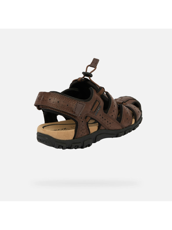 Geox Temno rjavi moški sandali Geox Omo Sandal Strada