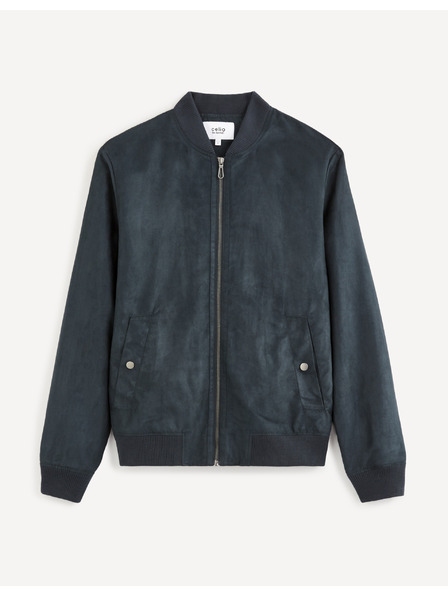 Celio Temno modra moška bombažna majica iz semiša Celio Budain