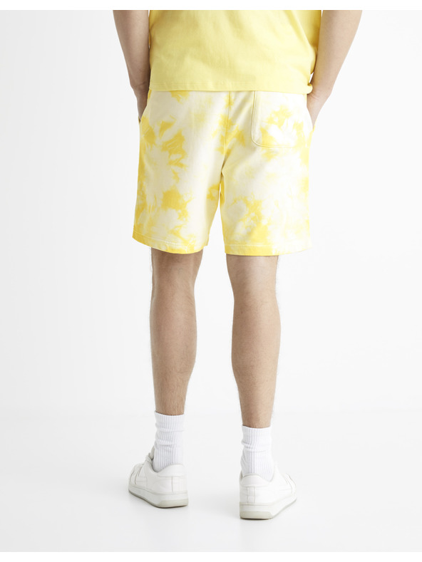 Celio Rumene batikirane kratke hlače Celio Botache