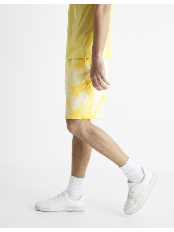 Celio Rumene batikirane kratke hlače Celio Botache