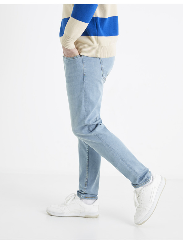 Celio Svetlomodre moške kavbojke Celio Slim Fit Length