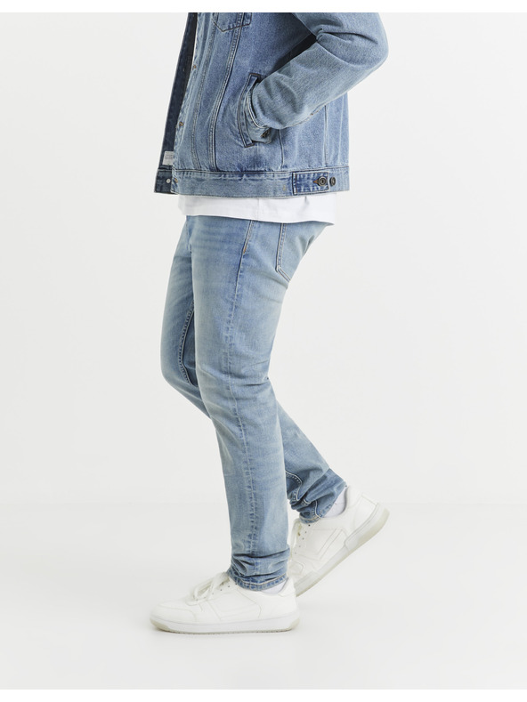 Celio Svetlo modre moške ozke kavbojke Celio C25 Voslight25