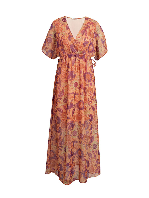 Orsay Oranžna cvetlična maksi obleka ORSAY