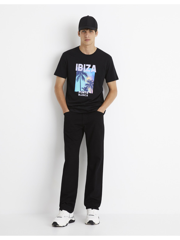 Celio Črne moške kavbojke Celio običajnega kroja