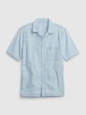 GAP Chambray srajca s kratkimi rokavi GAP