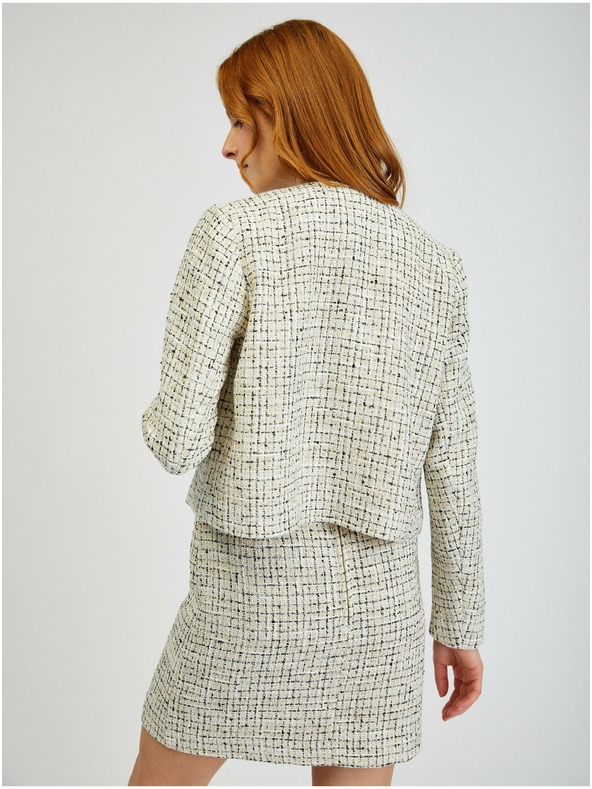 Orsay Krem ženski vzorčast suknjič ORSAY