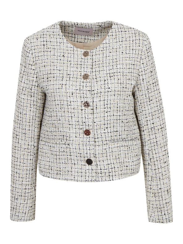 Orsay Krem ženski vzorčast suknjič ORSAY