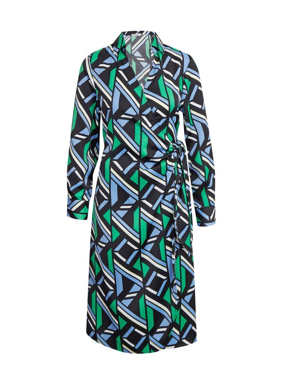 Orsay Zeleno-črna ženska vzorčasta ovita obleka ORSAY