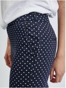 Orsay Temno modre ženske tričetrtinske pikčaste hlače ORSAY