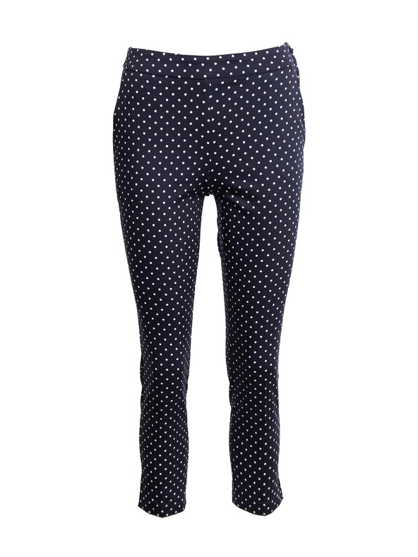 Orsay Temno modre ženske tričetrtinske pikčaste hlače ORSAY