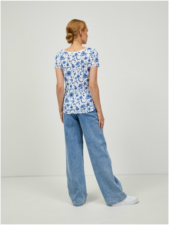Orsay Modro-bela vzorčasta majica ORSAY