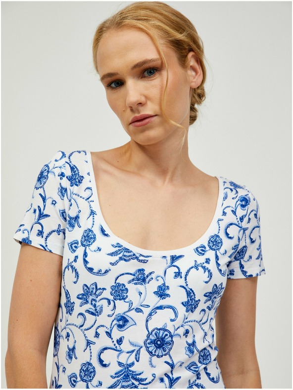 Orsay Modro-bela vzorčasta majica ORSAY