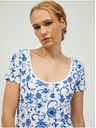 Orsay Modro-bela vzorčasta majica ORSAY