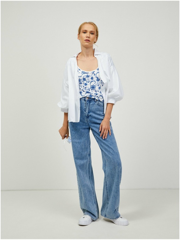 Orsay Modro-bela vzorčasta majica ORSAY