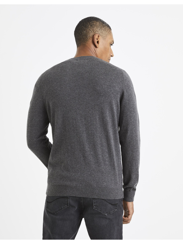 Celio Siv moški osnovni pulover Celio