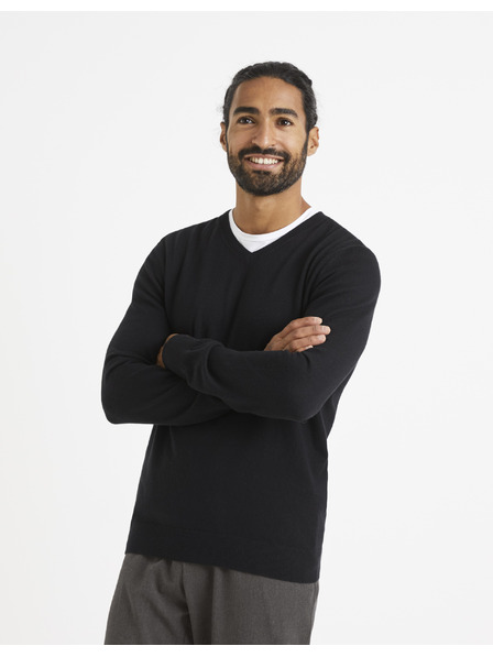 Celio Črn pulover Celio Veviflex