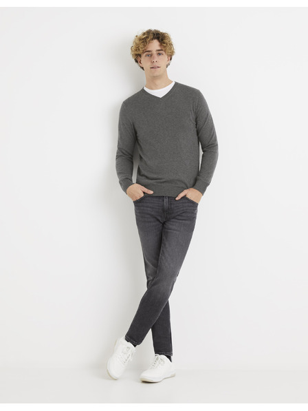 Celio Celio Veviflex Sivi pulover iz volne Celio Veviflex Sivi pulover iz volne Celio Veviflex