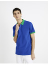 Celio Modra moška polo majica Celio Decabestan