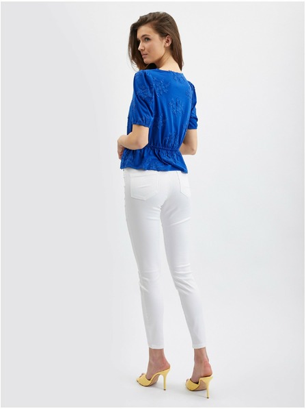 Orsay Modra ženska cvetlična bluza ORSAY