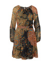 Orsay Črno-rjava ženska vzorčasta obleka ORSAY