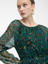 Orsay Petrolejsko zelena ženska vzorčasta obleka ORSAY