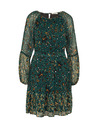 Orsay Petrolejsko zelena ženska vzorčasta obleka ORSAY