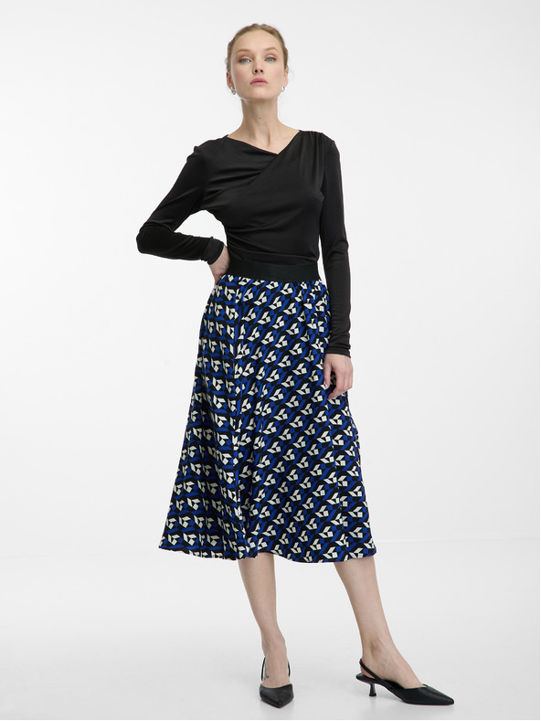 Orsay Modro žensko plisirano vzorčasto krilo ORSAY