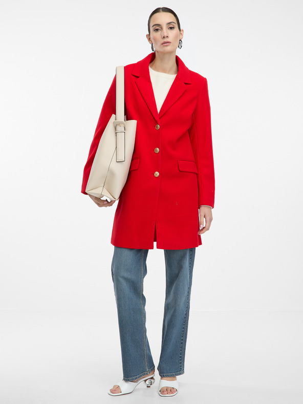 Orsay Rdeč ženski plašč ORSAY