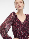 Orsay Vinsko rdeča ženska vzorčasta obleka ORSAY