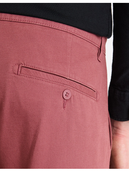 Celio Moške hlače chino v bordo barvi Celio Tocharles
