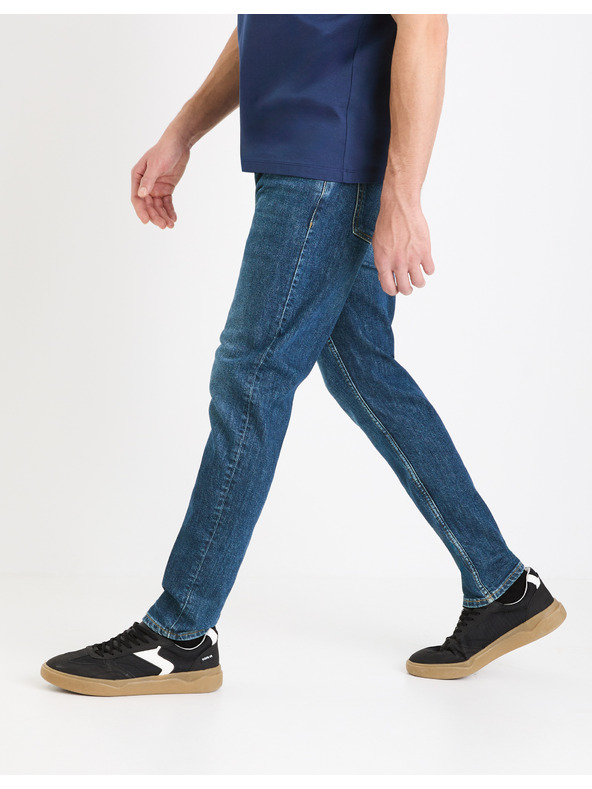 Celio Modre moške slim fit kavbojke Celio Gotapered