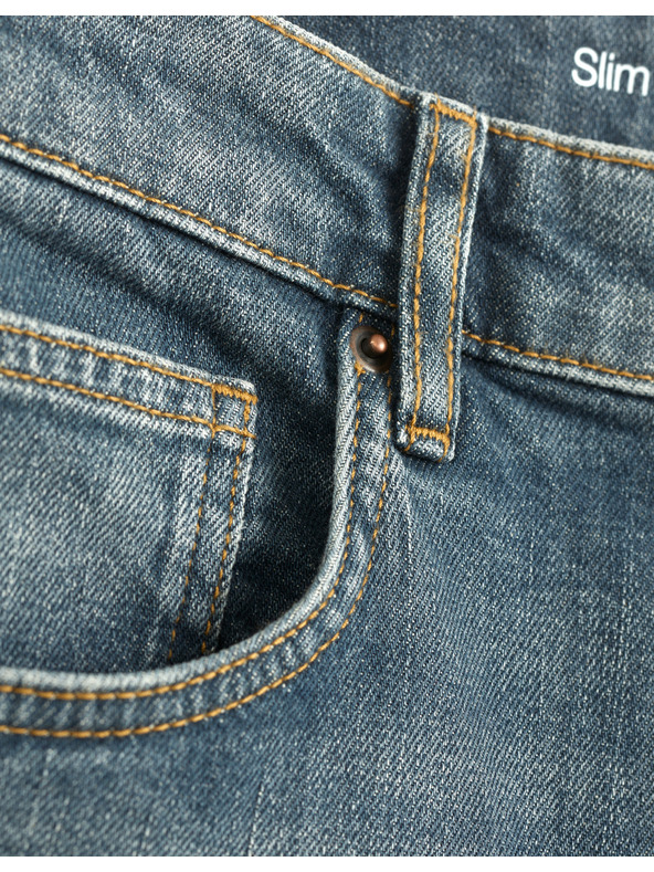 Celio Modre moške slim fit kavbojke Celio Gotapered